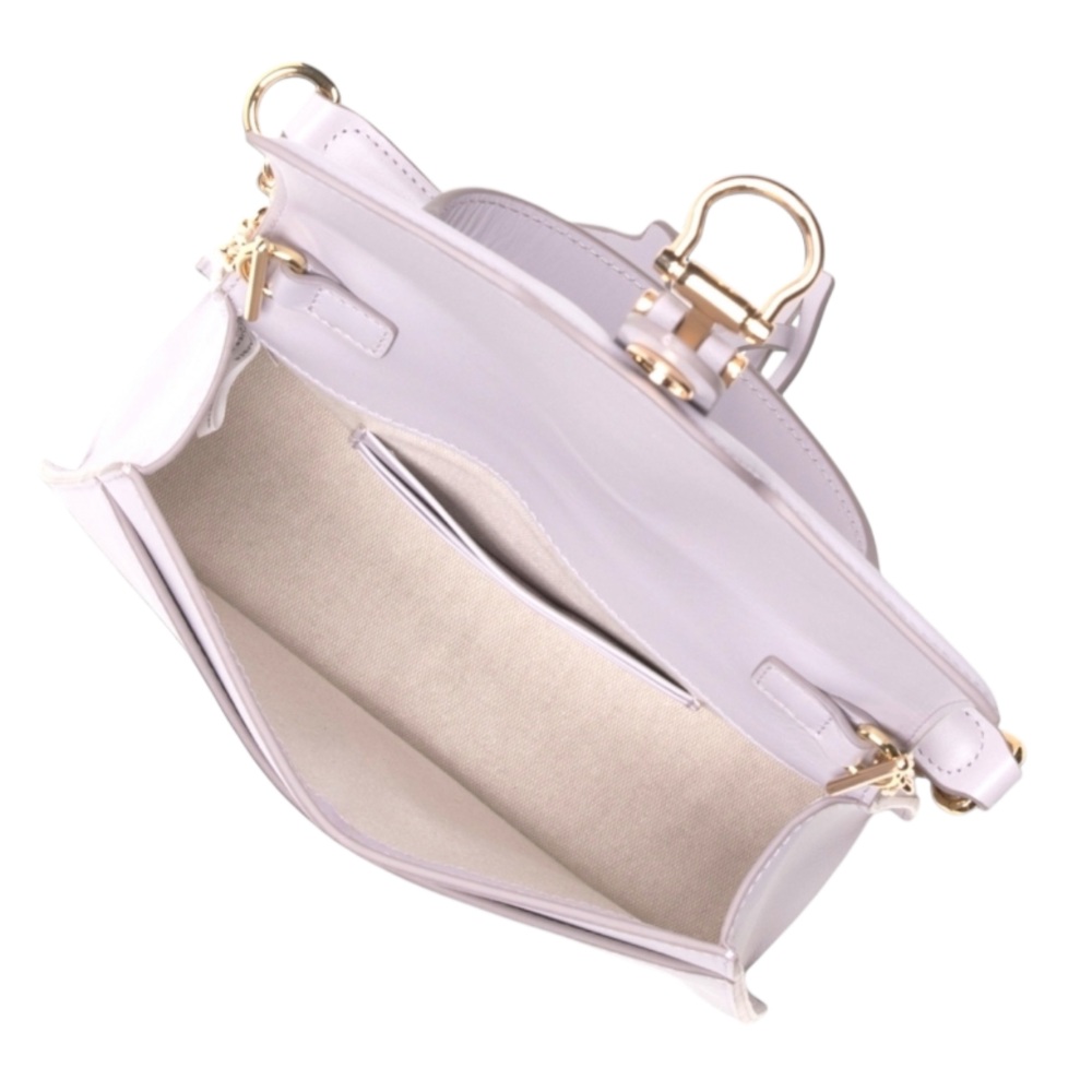 RADLEY LONDON - LAVENDER SOFT LEATHER KENTUCKY DERBY SMALL FLAPOVER SATCHEL BAG - Picture 5 of 7